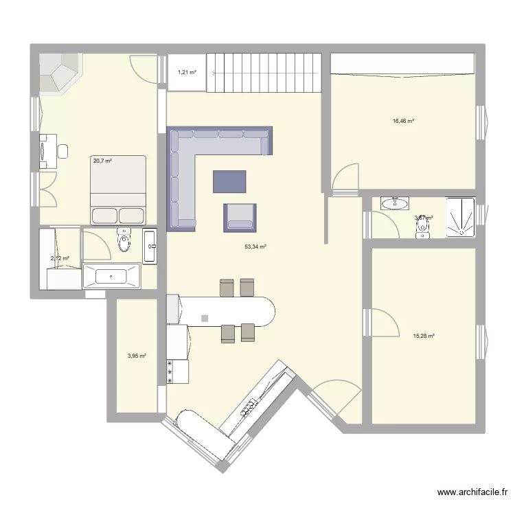plan-2. Plan de 8 Pièces et 118 m²