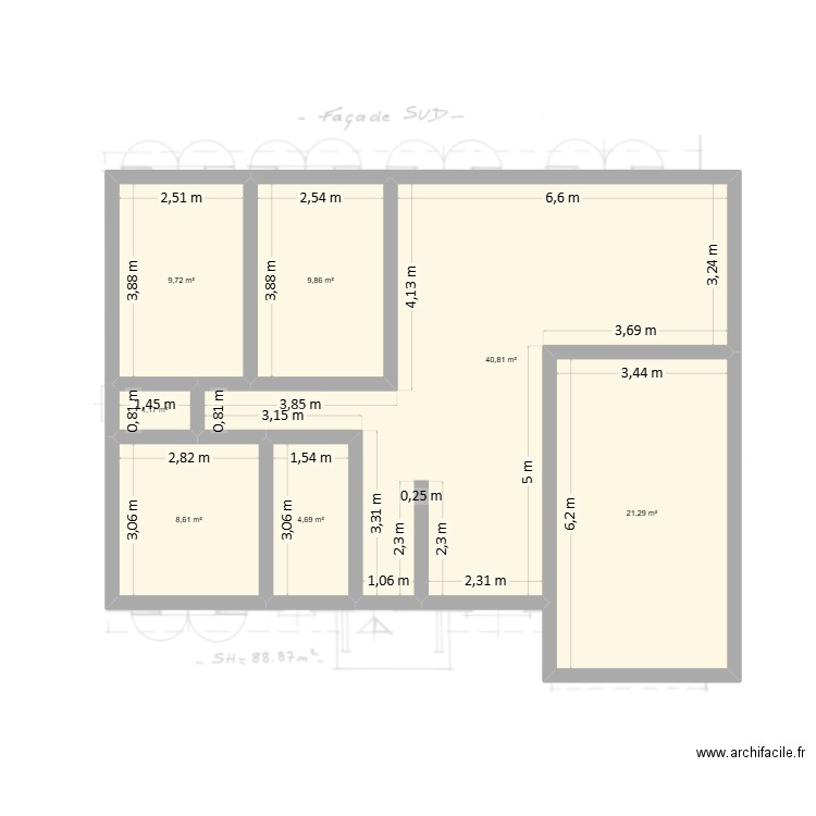 villenave. Plan de 0 pièce et 0 m2