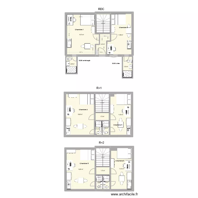 Alfon_3. Plan de 18  et 134 m²