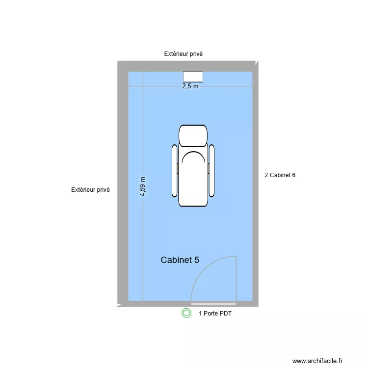 31730 Cabinet 5. Plan de 1  et 11 m²