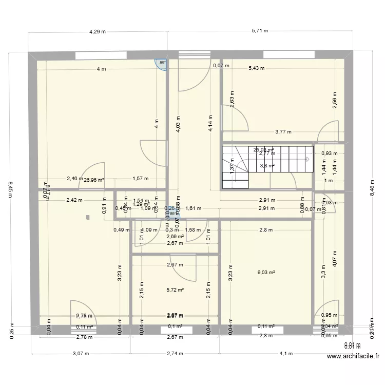 plan prado. Plan de 11  et 75 m²