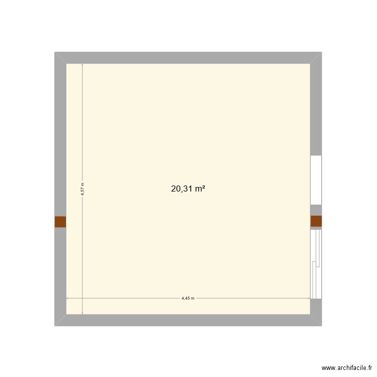 wissembourg. Plan de 1 pièce et 20 m2