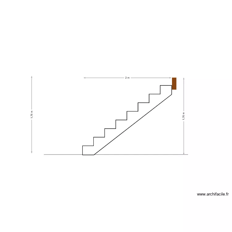 escalier grange. Plan de 