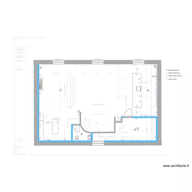plan 2e PRISE/ VMC/ RJ45. Plan de 