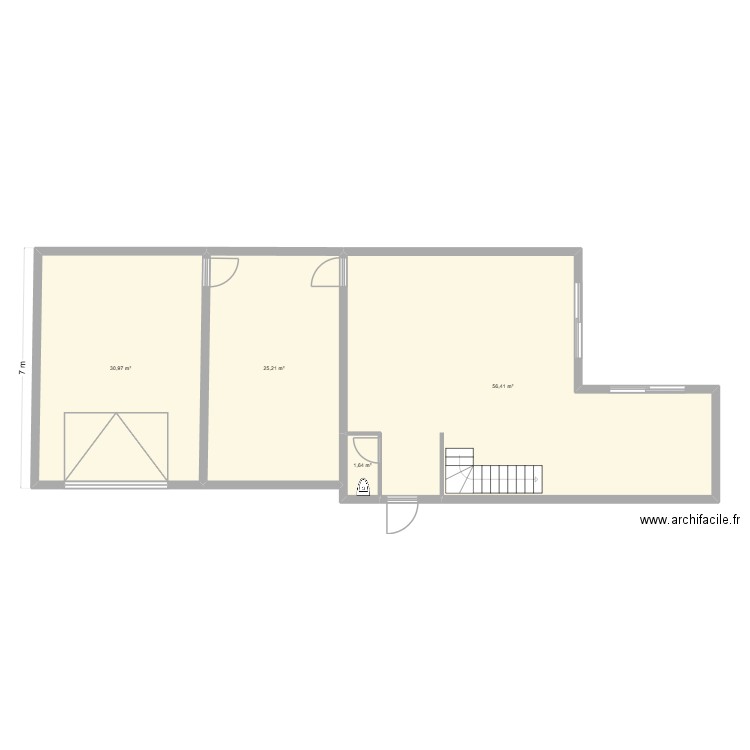 Maison PP. Plan de 4 pièces et 114 m2