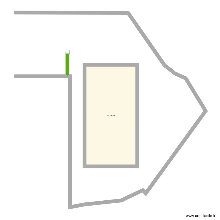 Piscine. Plan de 1 pièce et 30 m2