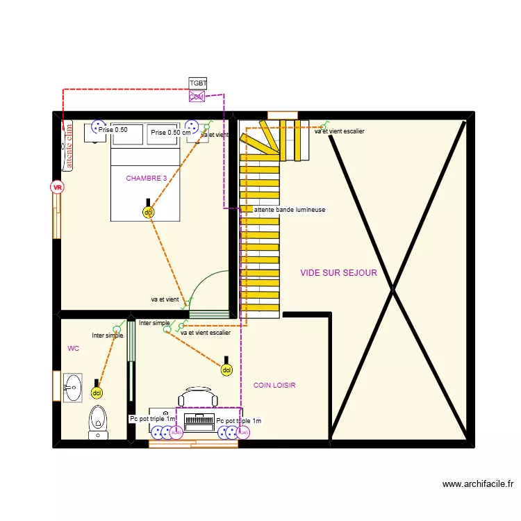 PLAN R+1 MSR KBIDI. Plan de 
