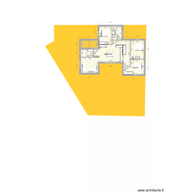 Cormier 4. Plan de 7  et 96 m²