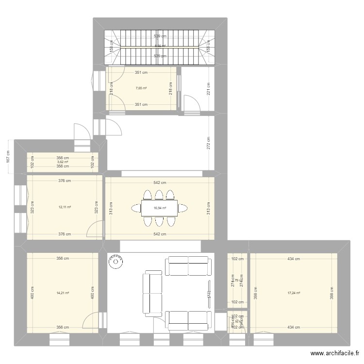1ER. Plan de 0 pièce et 0 m2
