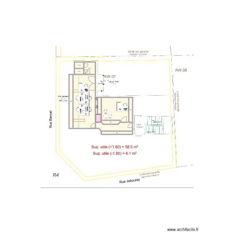 Projet 4ème étage - Sans travaux 2. Plan de 11 pièces et 65 m2