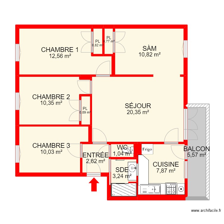 BI 25011. Plan de 0 pièce et 0 m2