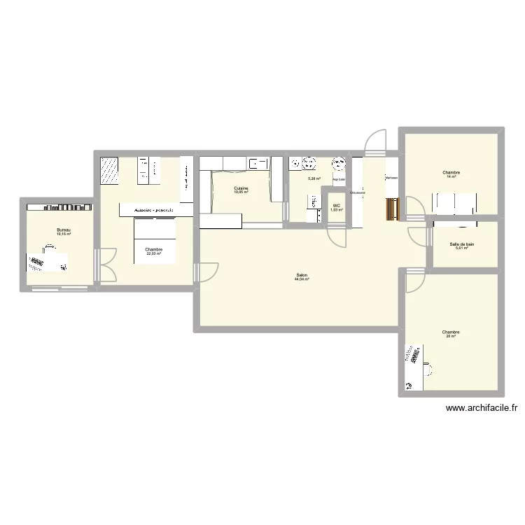 Maison St Sav2. Plan de 9 pièces et 132 m² Maison St Sav2. Plan de 9 pièces et 132 m²