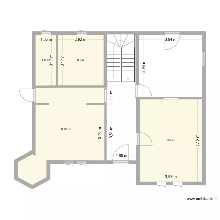 maison 2 lambesc. Plan de 4 Pièces et 55 m²