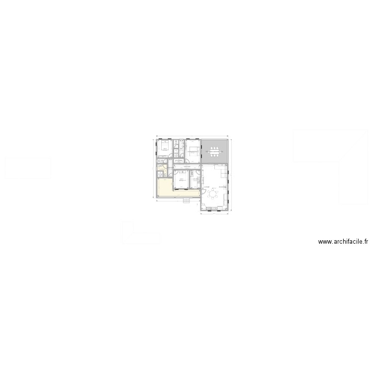 idée. Plan de 16 pièces et 150 m2