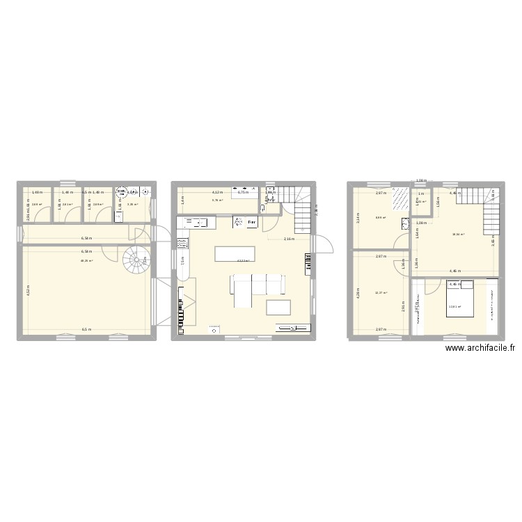 plan1. Plan de 13 pièces et 171 m2
