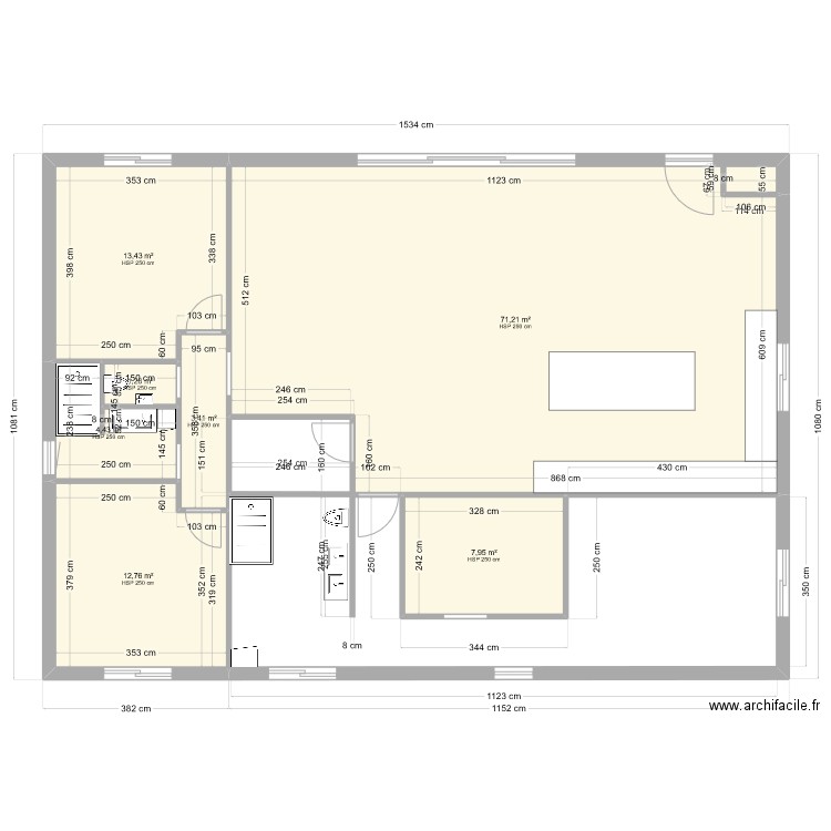 antoine. Plan de 7 pièces et 114 m2