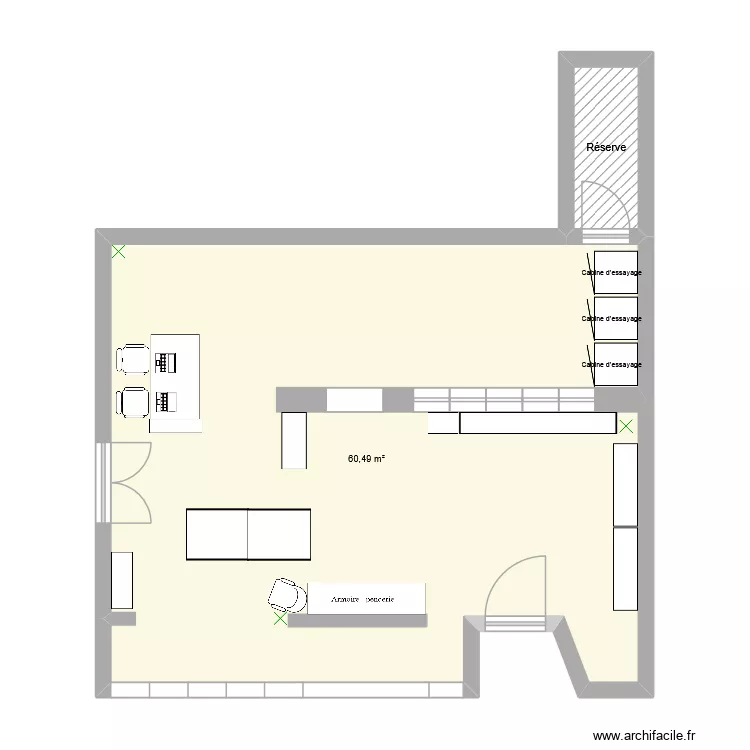 la reprise. Plan de 2 et 63 m² la reprise. Plan de 2 et 63 m²