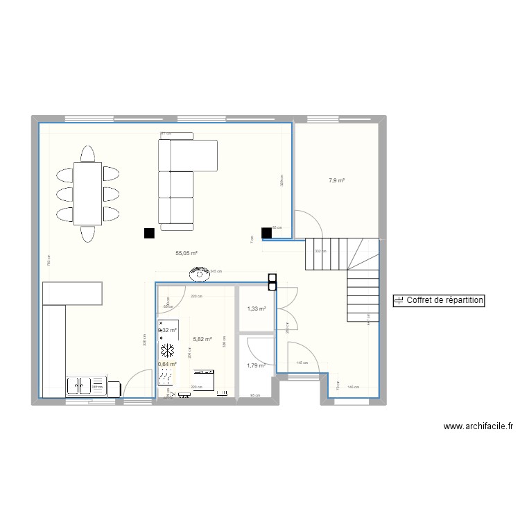 Rez de chaussé. Plan de 0 pièce et 0 m2