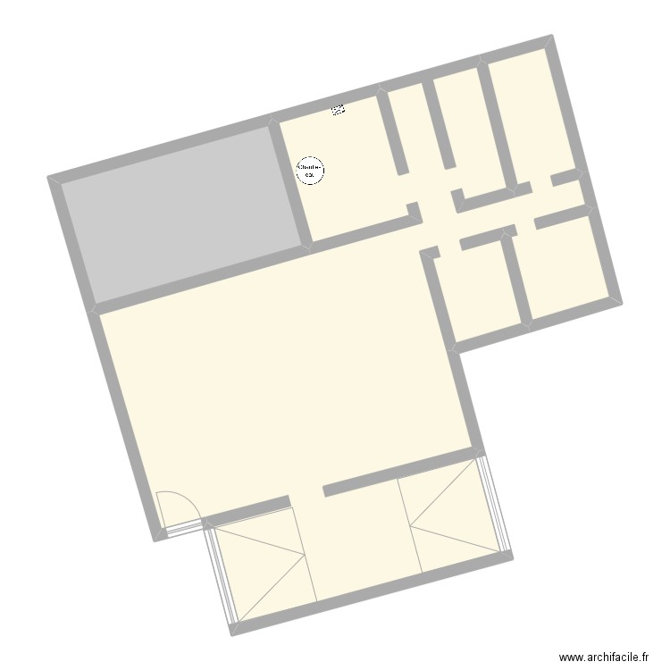 BAT90. Plan de 2 pièces et 109 m2