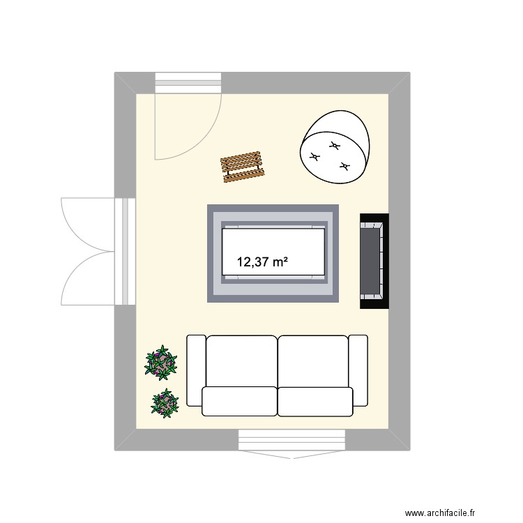 Salon Croix Nivert. Plan de 0 pièce et 0 m2