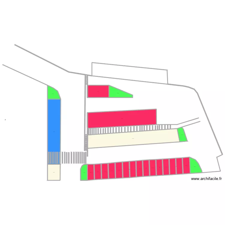 &eacute;cole parking 1. Plan de 27  et 1095 m²