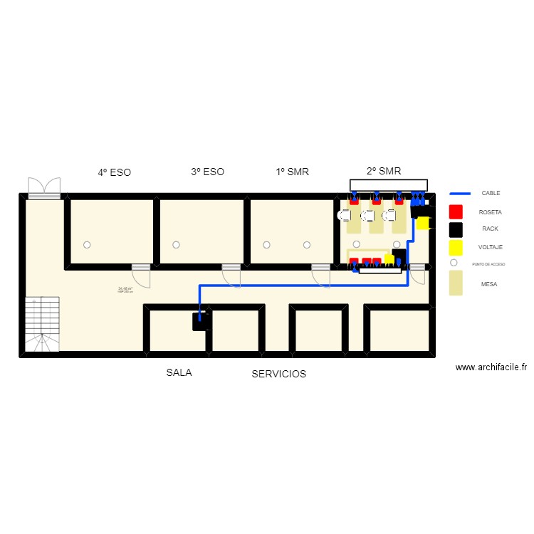 EDIFICIO AZUL SCE. Plan de 41 pièces et 109 m2