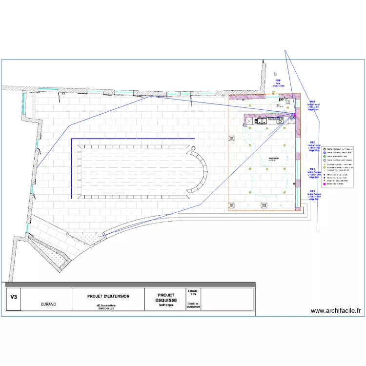 Terrasse eau froide. Plan de Terrasse eau froide. Plan de