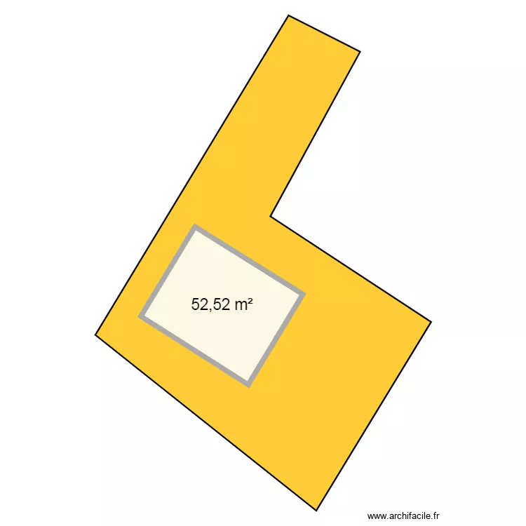 plan cadastre parcelle 000 bp 57. Plan de 1  et 53 m²
