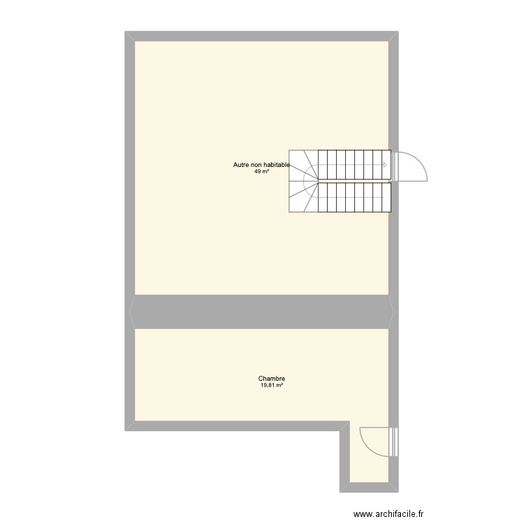 PLANC IMEUBLE 107 000. Plan de 2 pièces et 69 m2