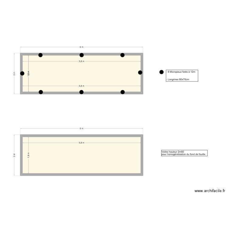 BRISSON. Plan de 2 pièces et 21 m2