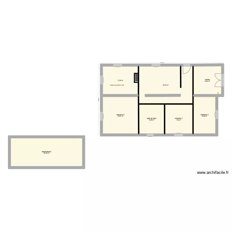 Launaguet état des lieux. Plan de 8 et 108 m² Launaguet état des lieux. Plan de 8 et 108 m²