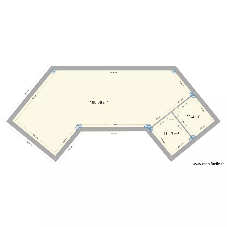maison vide chambres. Plan de 