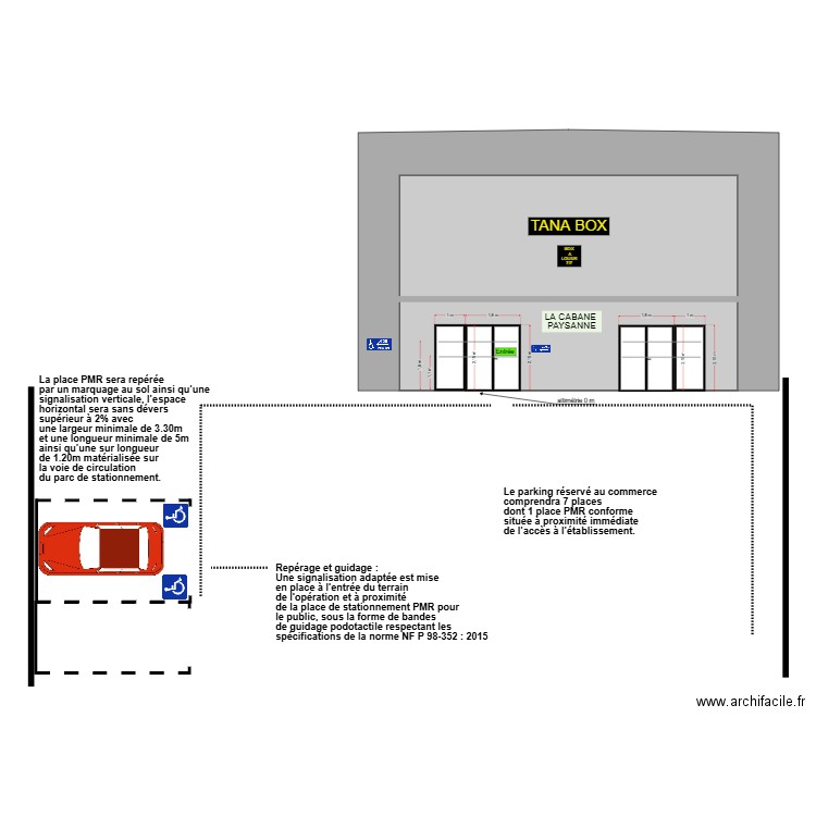 facade PKG. Plan de 0 pièce et 0 m2