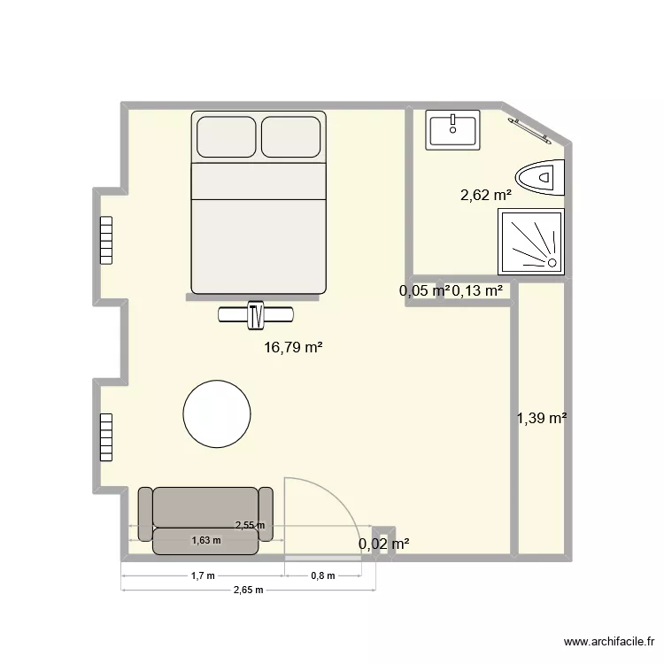 SANGAN Projeté. Plan de 6 et 21 m² SANGAN Projeté. Plan de 6 et 21 m²