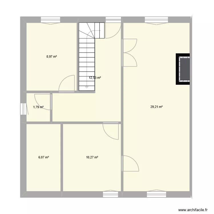 projet Canteloup. Plan de 6  et 69 m²