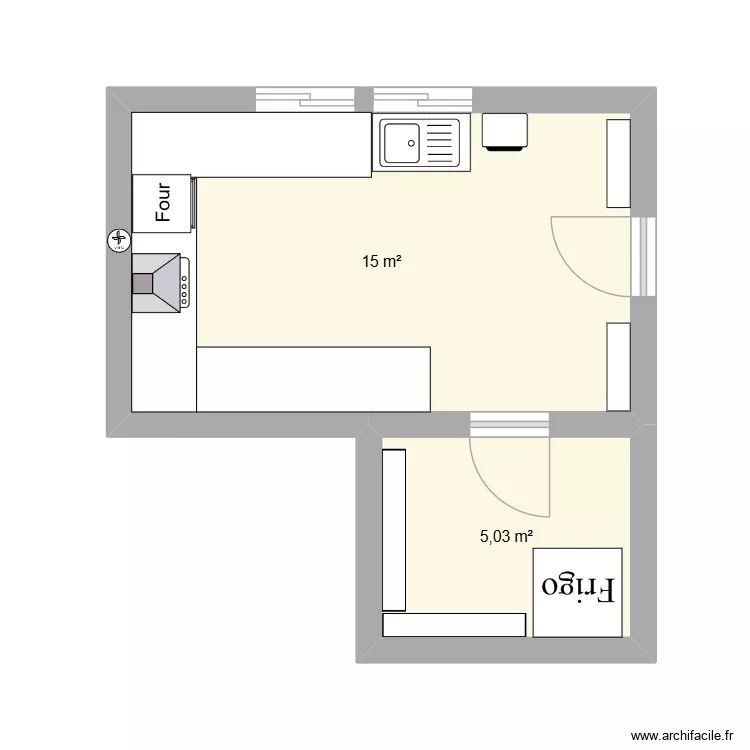 Labo transfo. Plan de 2  et 20 m²