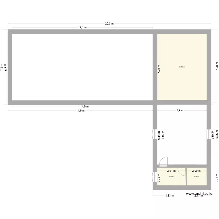 plan &eacute;tage. Plan de 
