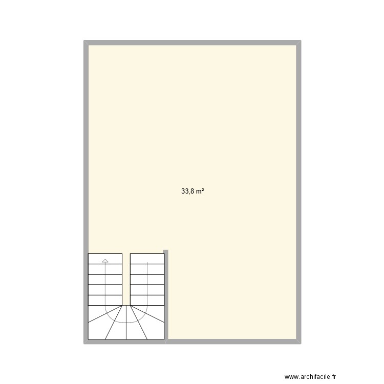 extension maison. Plan de 1 pièce et 34 m2