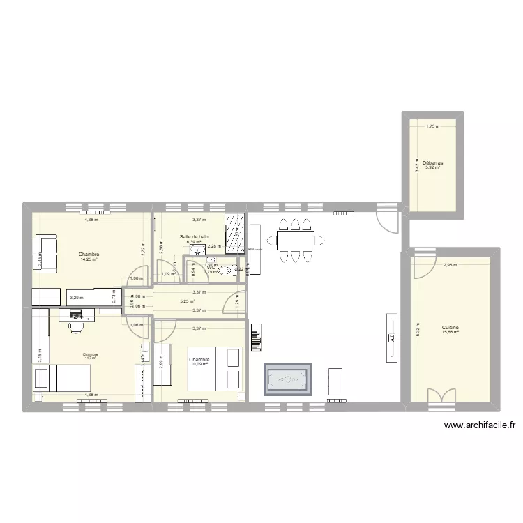 Altdorf 2. Plan de 9 pièces et 74 m²