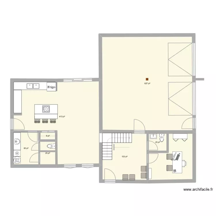 FG-68A. Plan de 8 Pièces et 133 m² FG-68A. Plan de 8 Pièces et 133 m²