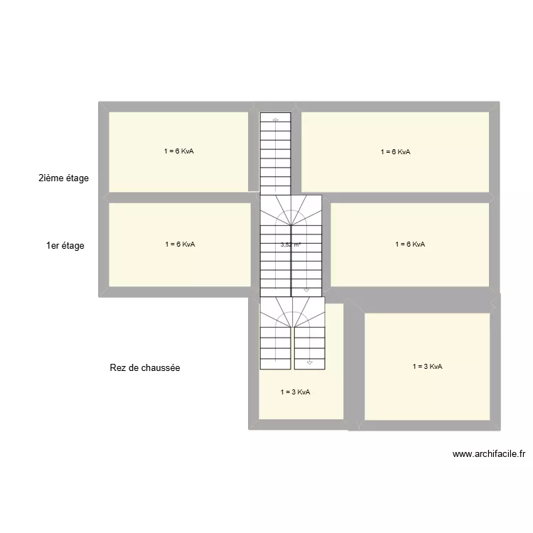 Plan découpage AV2B. Plan de 7 et 58 m² Plan découpage AV2B. Plan de 7 et 58 m²