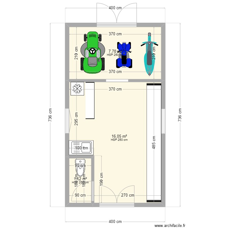 GARAGE. Plan de 0 pièce et 0 m2