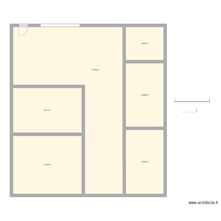 vierge diderot. Plan de 6 pièces et 185 m2