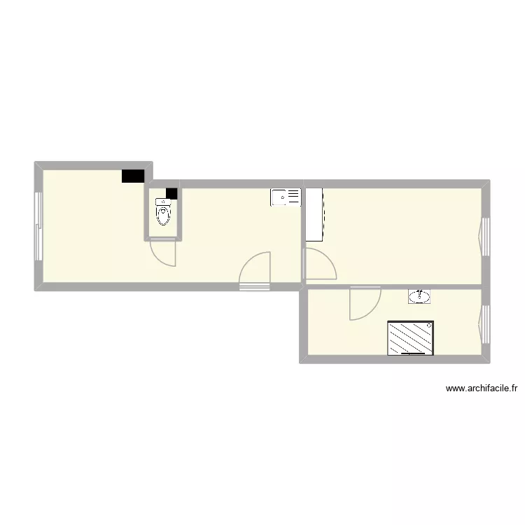 89 Michel Bizot. Plan de 3 et 36 m² 89 Michel Bizot. Plan de 3 et 36 m²