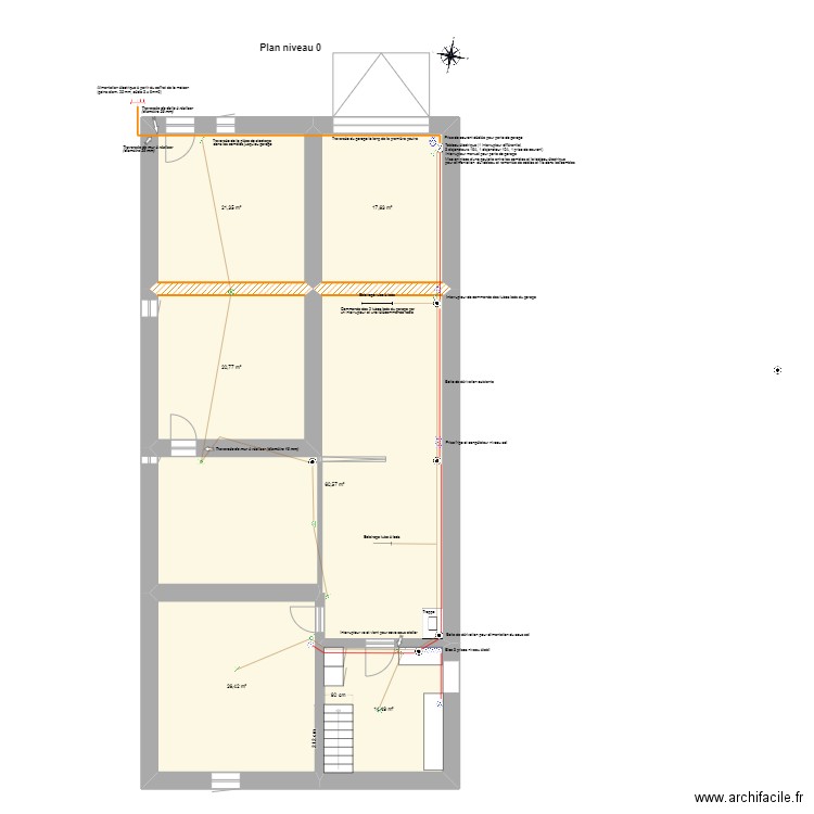 Grange rénovée. Plan de 6 pièces et 161 m2