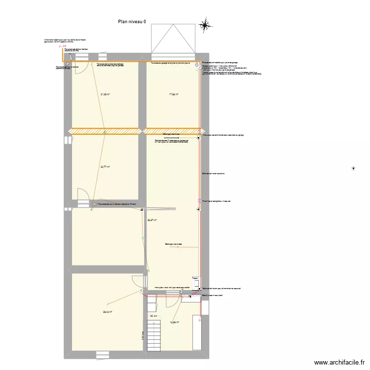 Grange rénovée. Plan de Grange rénovée. Plan de