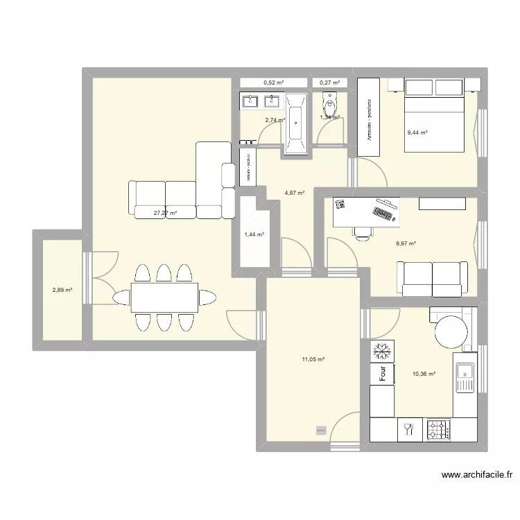 35 cours Emile Zola. Plan de 12  et 82 m²