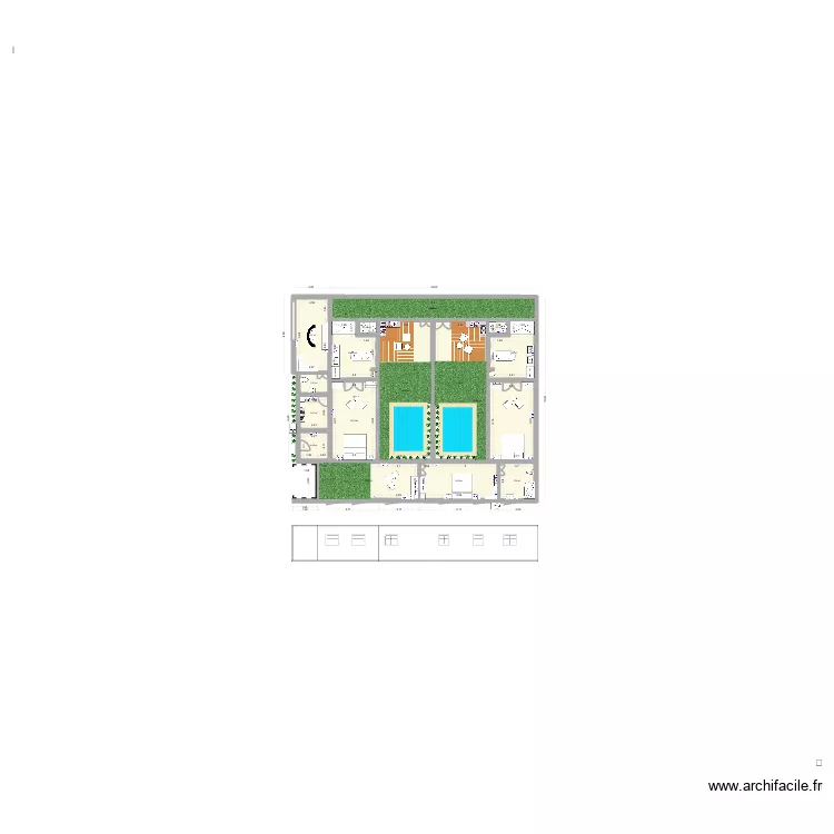 Villa Prise. Plan de 15 pièces et 254 m² Villa Prise. Plan de 15 pièces et 254 m²