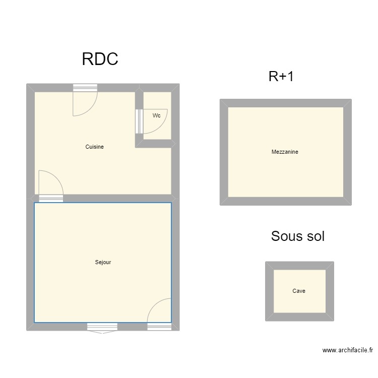 350601856. Plan de 5 pièces et 46 m2