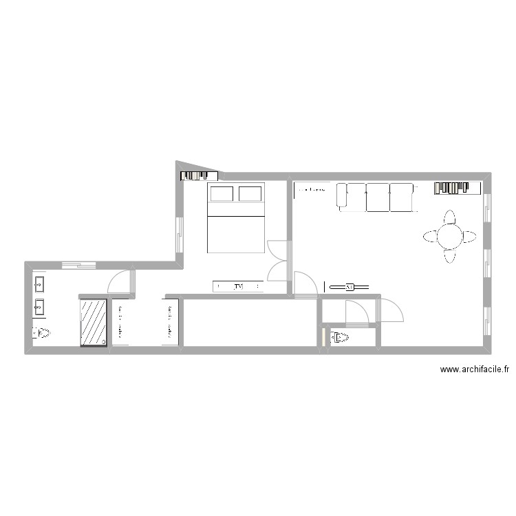 appartement Tulipe 3e. Plan de 7 pièces et 72 m2